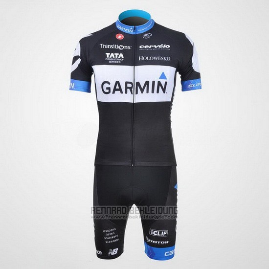 2011 Fahrradbekleidung Garmin Cervelo Wei und Shwarz Trikot Kurzarm und Tragerhose - zum Schließen ins Bild klicken